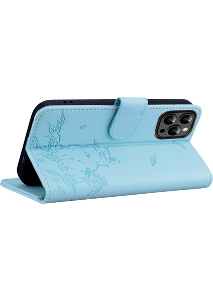iPhone 16 Pro Cüzdan Deri Telefon Kılıfı (Yurt Dışından)