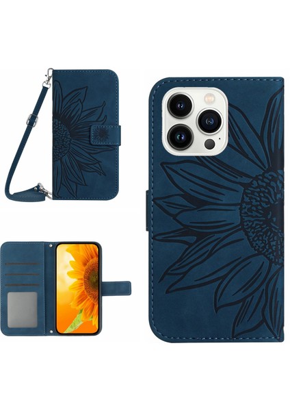 iPhone 16 Pro Max Askılı Deri Telefon Cüzdan Kılıfı (Yurt Dışından)