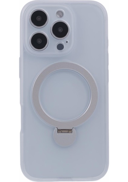 iPhone 16 Pro Mat Tpu+Pc Magsafe ile Uyumlu Döner Kickstand Telefon Kılıfı (Yurt Dışından)