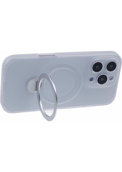 iPhone 16 Pro Mat Tpu+Pc Magsafe ile Uyumlu Döner Kickstand Telefon Kılıfı (Yurt Dışından)