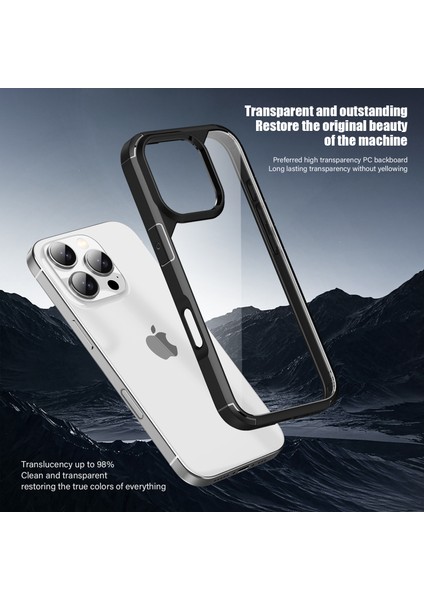 iPhone 16 Pro Max Darbeye Dayanıklı Pc+Tpu Şeffaf Arka Telefon Kapağı (Yurt Dışından) modelleri