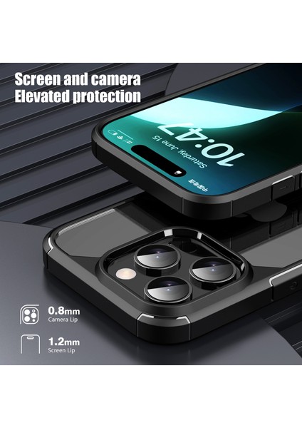 iPhone 16 Pro Max Darbeye Dayanıklı Pc+Tpu Şeffaf Arka Telefon Kapağı (Yurt Dışından) fırsatları