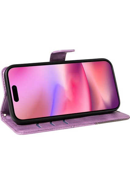 iPhone 16 Pu Deri Koruyucu Geometrik Çizgi Telefon Kılıfı Bilek Kayışı (Yurt Dışından) modelleri
