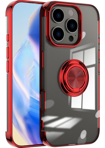 iPhone 16 Pro Elektro Kaplama Kickstand Tpu Telefon Kapağı (Yurt Dışından)