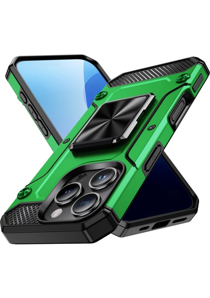 iPhone 16 Pro Max Askeri Sınıf Anti-Düşme Tpu+Pc Telefon Kabuğu (Yurt Dışından)