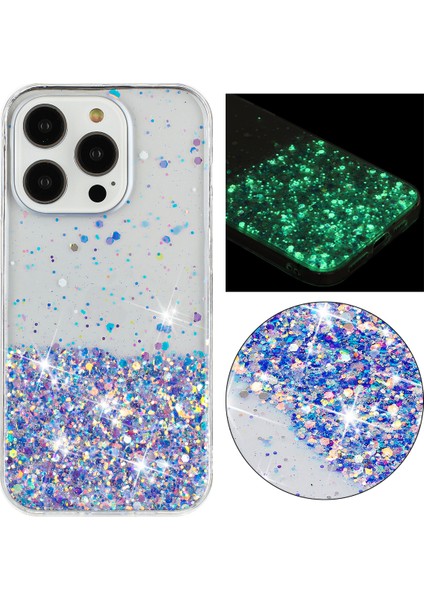 iPhone 16 Pro Sparkle Payetler Parlak Epoksi Tpu Telefon Kapağı (Yurt Dışından)