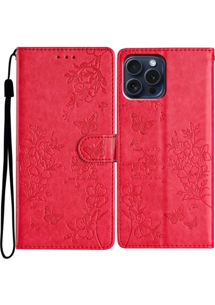 iPhone 16 Pro Max Cüzdanlı Deri Standlı Telefon Kılıfı (Yurt Dışından)