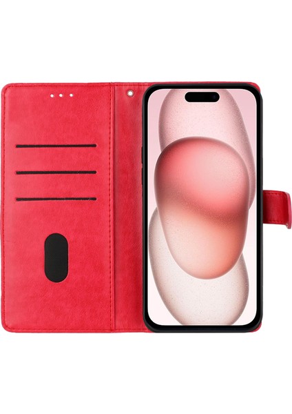 iPhone 16 Pro Max Cüzdanlı Deri Standlı Telefon Kılıfı (Yurt Dışından)
