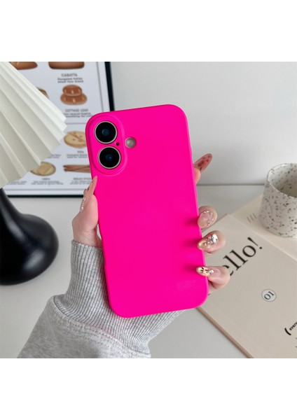 iPhone 16 Plus Telefon Arka Kılıfı Çizilmeye Dayanıklı Silikon Kapak (Yurt Dışından)