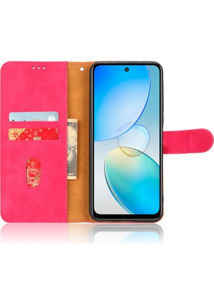 Infinix Hot 12 4g Telefon Kapağı, Yumruğa Dayanıklı Cilt Dokunuşu His Pu Deri Cüzdan Kılıfı (Yurt Dışından)