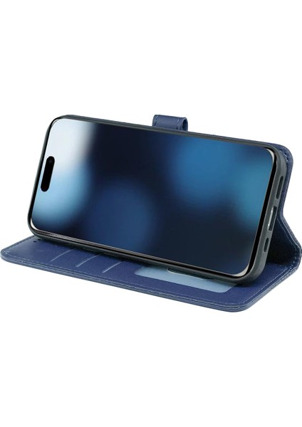 iPhone 16 Pro Max Cüzdanlı Deri Telefon Kılıfı (Yurt Dışından)