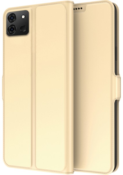 Infinix Smart 7 4g Cep Telefon Kılıfı Stand Stand Anti-Çizelge Deri Telefon Kapağı Kart Yuvası (Yurt Dışından)