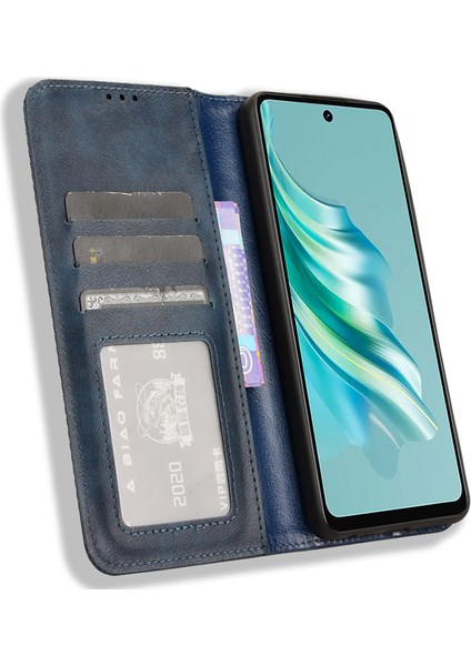 Tecno Spark 20 Künye Retro Pu Deri Standı Cüzdan Kapağı (Yurt Dışından)