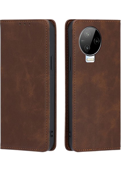 Infinix Note 12 Pro 4g / Note 12 (2023) 4g Pu Deri Cüzdan Stand Kabuk Buzağı Dokusu Manyetik Kapanış Telefon Kılıfı (Yurt Dışından)