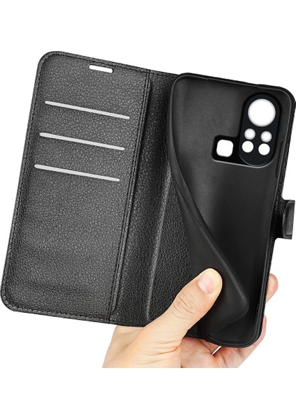 Infinix Hot 11S Telefon Kapağı, Pu Deri Cüzdan Önleme Önleyici Kabuk Flip Stant Litchi Doku Telefon Kasası (Yurt Dışından)