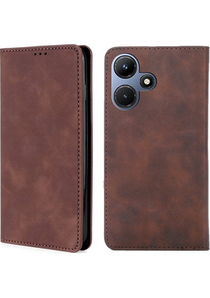 Infinix Hot 30I Stand Pu Deri Kılıf Cilt Touch Telefon Kapağı Kart Tutucu (Yurt Dışından)