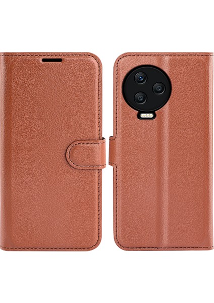 Infinix Note 12 Pro 4g Önleme Önleme Pu Deri Deri Cüzdan Kabuk Flip Stand Litchi Doku Telefon Kılıfı Kapak (Yurt Dışından)