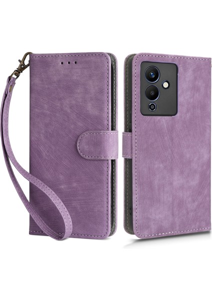 Infinix Note 12 5g / Note 12 Pro 5g X671 Telefon Kılıfı Pu Deri Rfıd Engelleme Cüzdan Stand Kapağı Kayışla (Yurt Dışından)