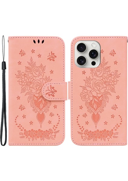 iPhone 16 Pro Cüzdan Pu Deri Telefon Kılıfı (Yurt Dışından)