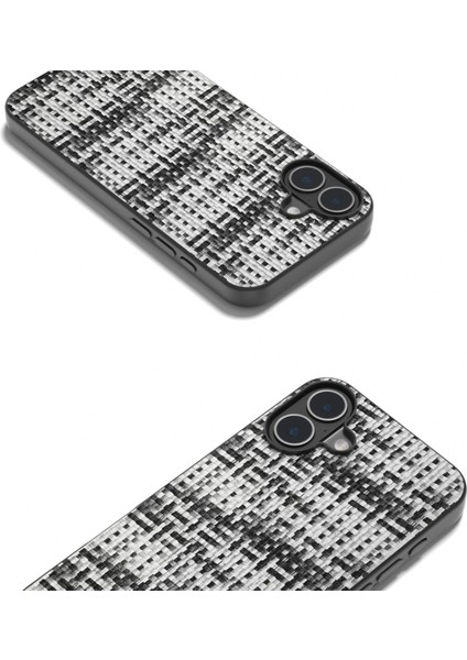 iPhone 16 Ekose Dokulu Pu Deri+Pc+Tpu Hibrit Telefon Kılıfı (Yurt Dışından) fiyatları