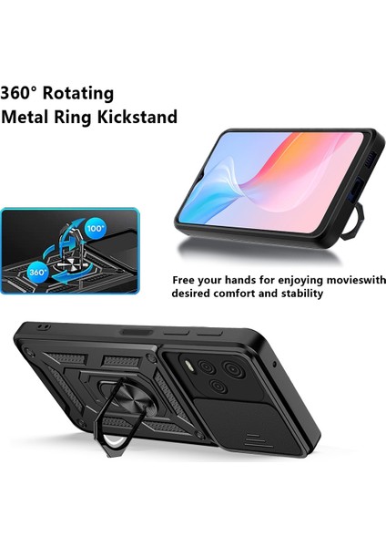 Vivo Y21S Telefon Kılıfı Için Kamera Slayt Kapak Pc + Tpu Anti-Düşme Hibrid Koruyucu Kabuk (Yurt Dışından) indirimleri