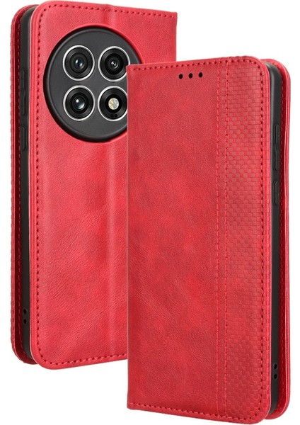 Oneplus 13 Deri Cüzdan Standı Retro Doku Telefon Kapağı (Yurt Dışından)