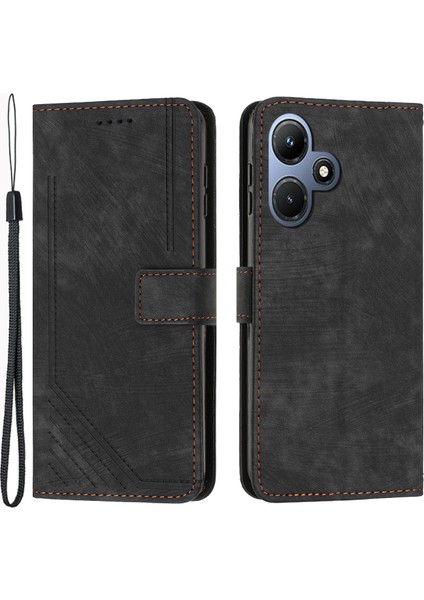 Infinix Hot 30I Cilt Touch Pu Deri Deri Kılıf Stand Cüzdan Telefon Kapağı (Yurt Dışından)
