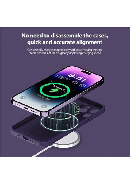 iPhone 16 Pro Manyetik Darbeye Dayanıklı Yumuşak Tpu Telefon Kapağı (Yurt Dışından)