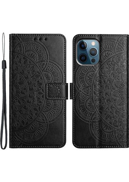 iPhone 16 Pro Max Askılı Cüzdan Pu Deri Telefon Kılıfı (Yurt Dışından)
