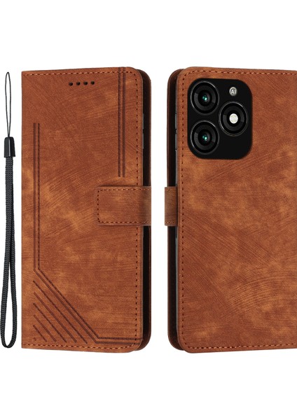 Tecno Spark 20 Skin Touch Cüzdan Kılıf Pu Deri Standlı Flip Telefon Kapağı (Yurt Dışından)