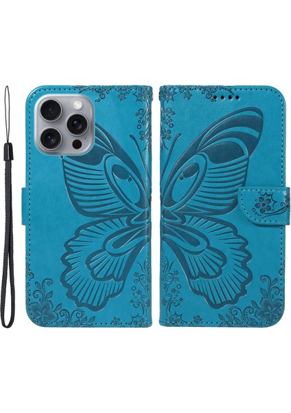 iPhone 16 Pro Max Anti-Şok Deri Telefon Kılıfı (Yurt Dışından)