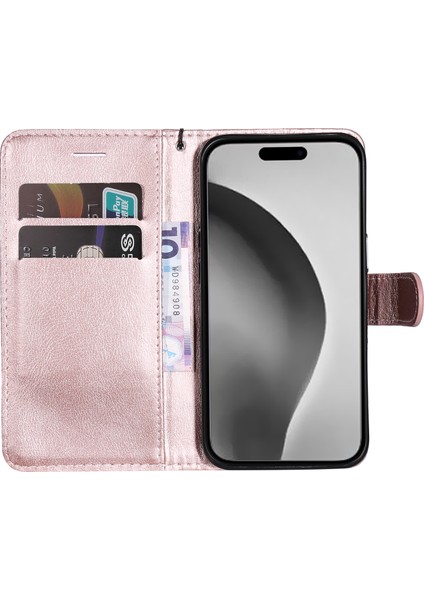 iPhone 16 Pro Max Cüzdan Deri Çevirmeli Telefon Kapağı (Yurt Dışından)
