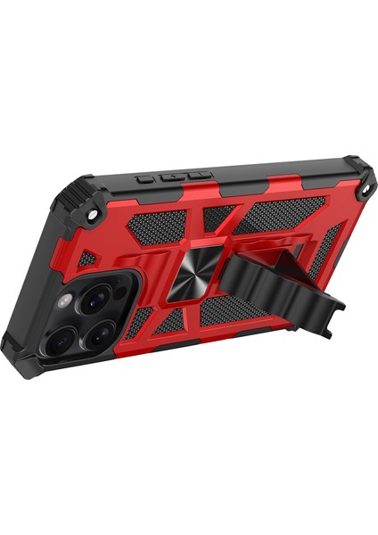 iPhone 16 Pro Max Kickstand Düşmeye Pc + Tpu Arka Kapak (Yurt Dışından)