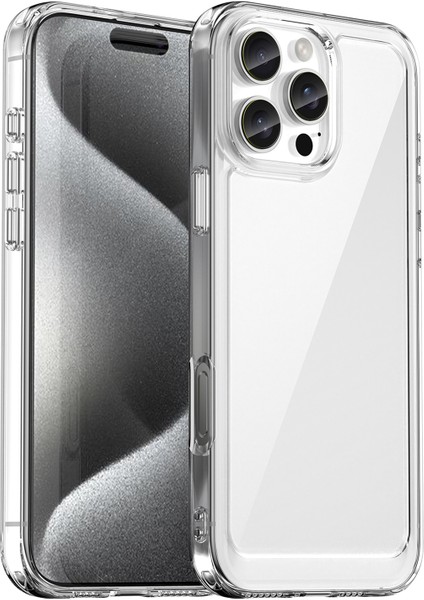 iPhone 16 Pro Max Tpu + Akrilik Darbeye Dayanıklı Koruyucu Şeffaf Telefon Kapağı (Yurt Dışından)