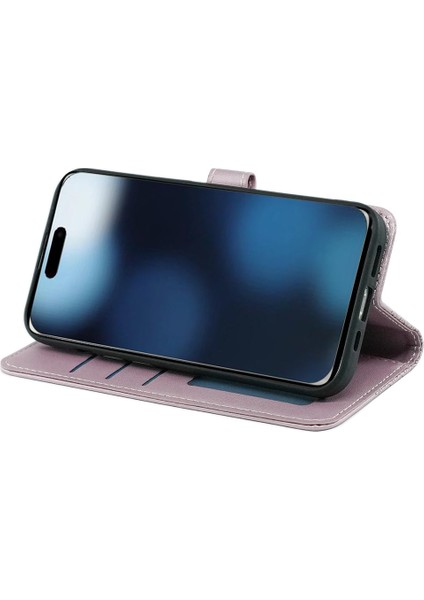 iPhone 16 Pro Flip Cüzdan Deri Telefon Kılıfı (Yurt Dışından)
