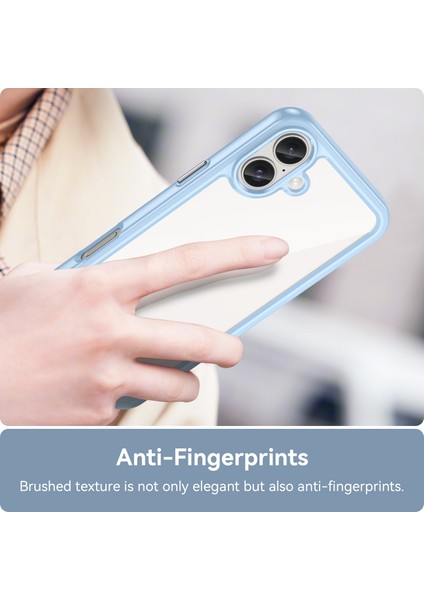 iPhone 16 Plus Tpu Çerçeve Şeffaf Akrilik Arka Telefon Kapağı (Yurt Dışından)