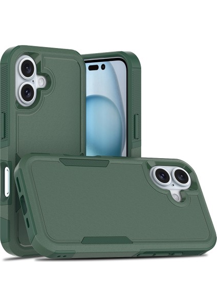 iPhone 16 Pc+Tpu Darbeye Dayanıklı Telefon Kılıfı (Yurt Dışından)