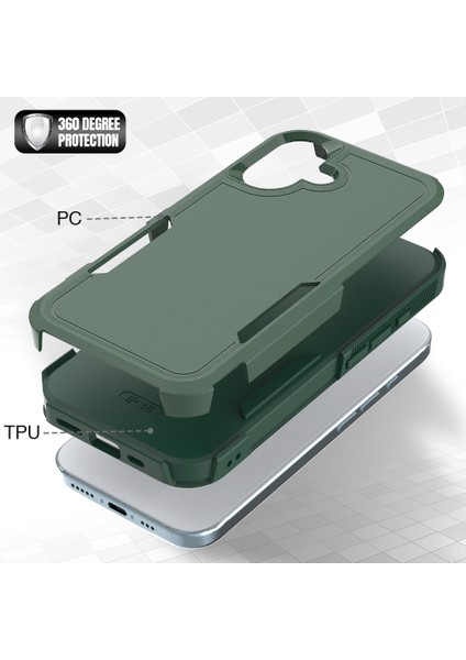 iPhone 16 Pc+Tpu Darbeye Dayanıklı Telefon Kılıfı (Yurt Dışından) fiyatları