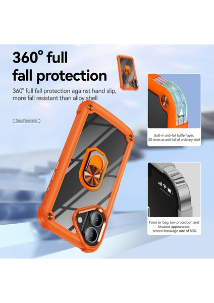 iPhone 16 Alaşım Lens Çerçevesi Pc + Tpu Kickstand Telefon Arka Kapağı (Yurt Dışından) indirimleri