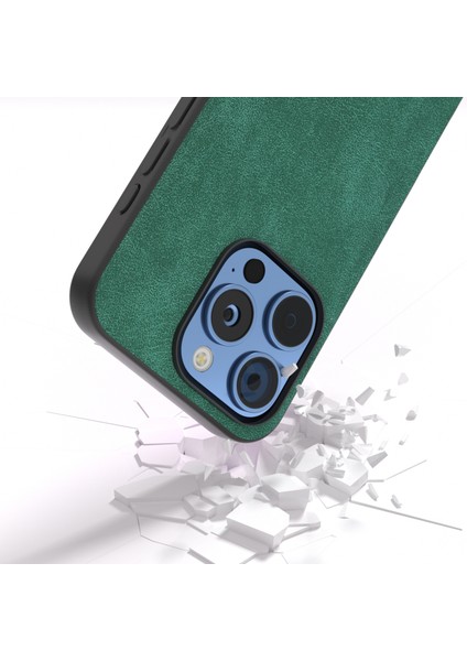 iPhone 16 Pro Max Pu Deri Pc Tpu Telefon Kapağı (Yurt Dışından)
