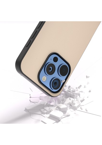 iPhone 16 Pro Max Pu Deri Kaplamalı Tpu+Pc Telefon Kapağı (Yurt Dışından)