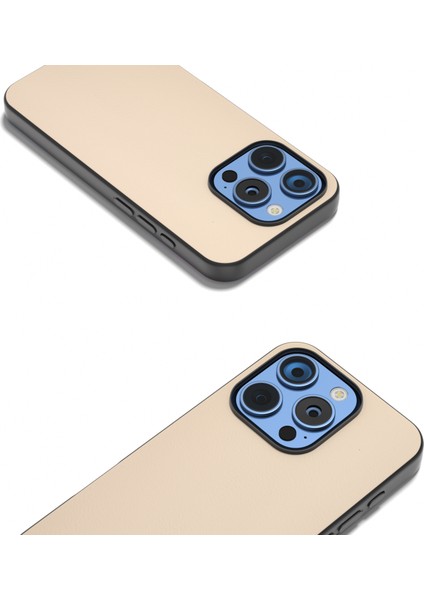 iPhone 16 Pro Max Pu Deri Kaplamalı Tpu+Pc Telefon Kapağı (Yurt Dışından)