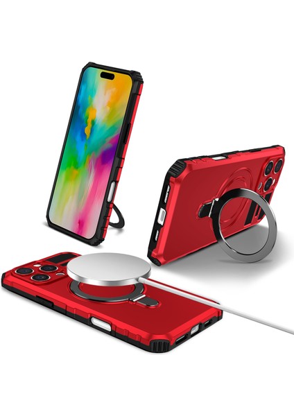 iPhone 16 Pro Max Manyetik Pc+Tpu Düşmeye Lı Koruyucu Kapak (Yurt Dışından)