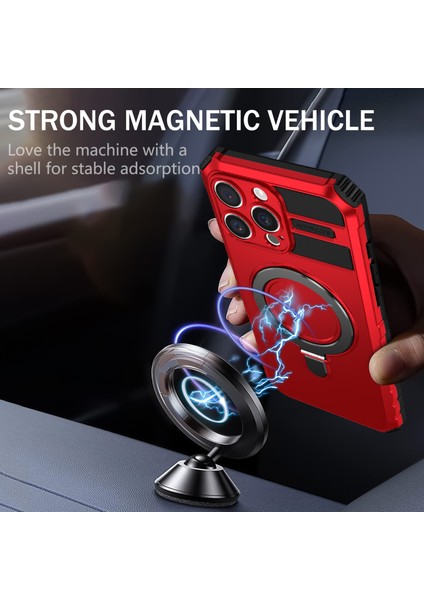 iPhone 16 Pro Max Manyetik Pc+Tpu Düşmeye Lı Koruyucu Kapak (Yurt Dışından)