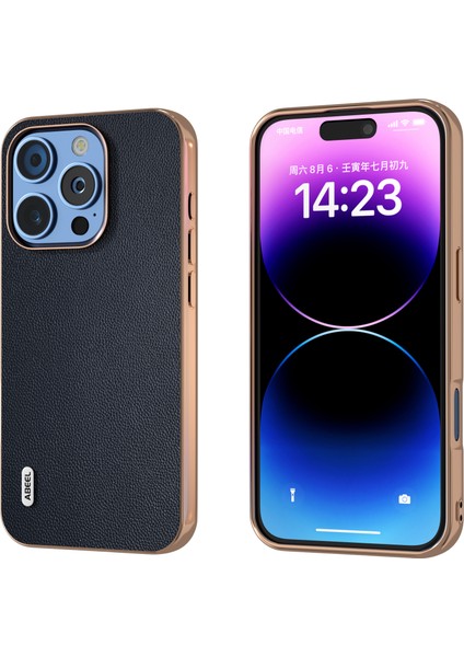 iPhone 16 Pro Max Galvanik Hakiki Inek Deri Pc Telefon Kapağı (Yurt Dışından)