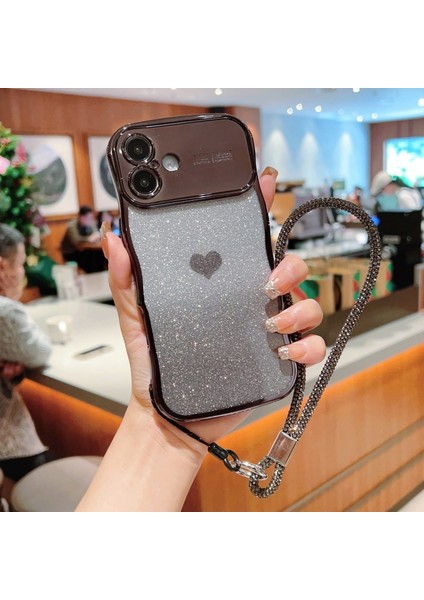 iPhone 16 Plus Kayışlı Galvanik Tpu Telefon Kılıfı (Yurt Dışından)