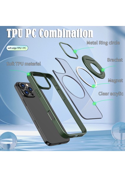 iPhone 16 Pro Tpu+Pc Kickstand Telefon Kılıfı Magsafe ile Uyumlu (Yurt Dışından) fırsatları