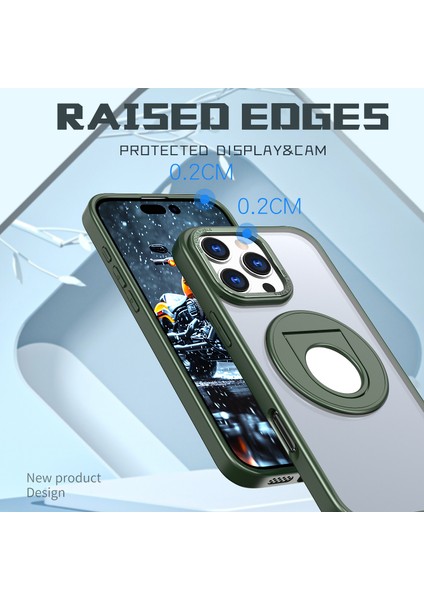 iPhone 16 Pro Tpu+Pc Kickstand Telefon Kılıfı Magsafe ile Uyumlu (Yurt Dışından) indirimleri