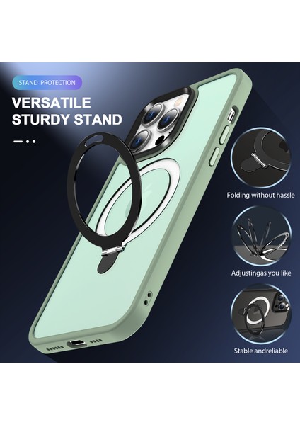 iPhone 16 Pro Manyetik Kickstand Tpu+Pc Telefon Kapağı (Yurt Dışından) modelleri