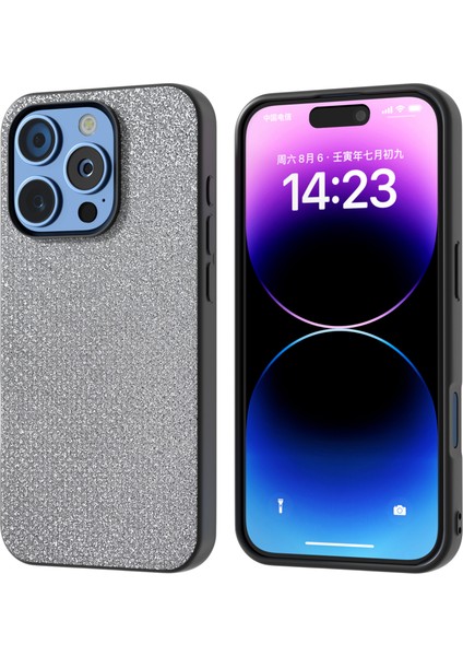 iPhone 16 Pro Glitter Yapay Doku Deri + Pc Telefon Kapağı (Yurt Dışından)